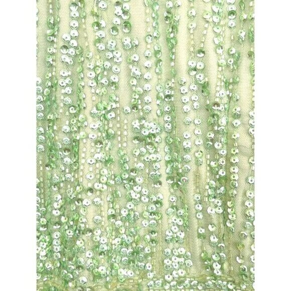 Mac Duggal $798 Sequined Illusion High Neck Long Sleeve Gown Sz 16 NWT - Picture 6 of 6